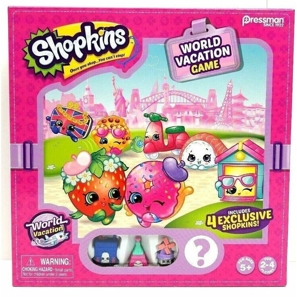 Shopkins World Vacation Time Board Game For Ages 5+ ( 2-4 Players)